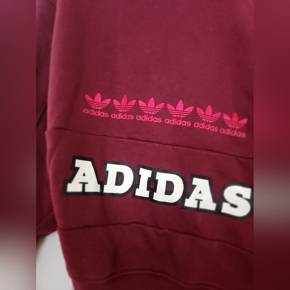 Adidas oversized sweatshirt in mulberry color size medium - Picture 2 of 3